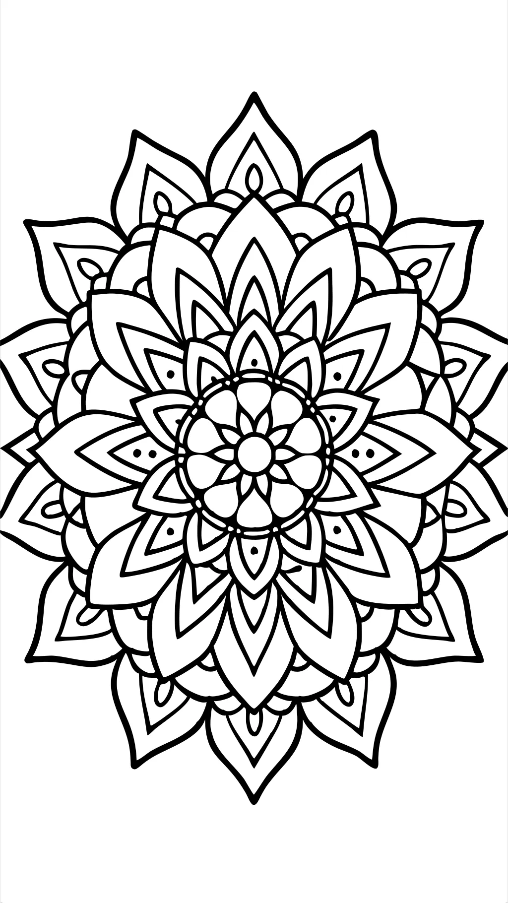 Página para colorear de mandala